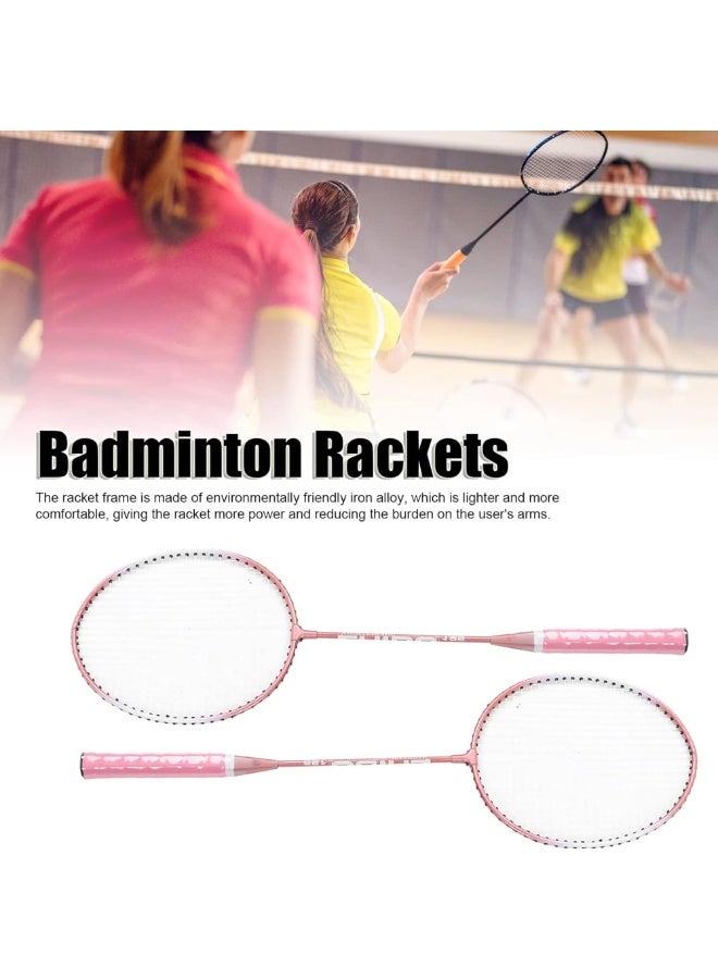 VersaMarts 2-Piece Badminton Racket Set – Professional Lightweight & Durable Design for Superior Power & Precision – Ideal for Competitive Play (Pink) - Image 2